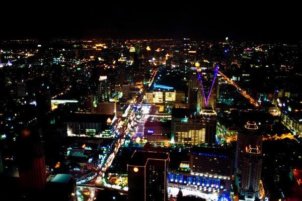 Blick über Bangkok bei Nacht — Stockfoto
