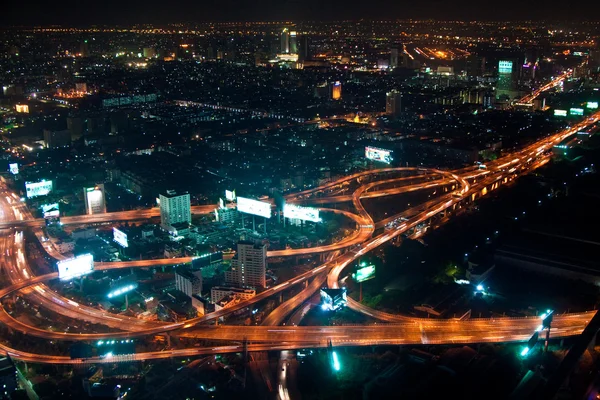 Vista sobre Bangkok por la noche —  Fotos de Stock