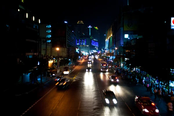 Вид на Бангкок ночью — стоковое фото