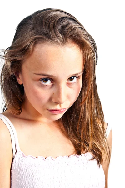 Portret ładny młoda nastolatka — Zdjęcie stockowe