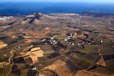 Rüzgar Santrali ile lanzarote, hava