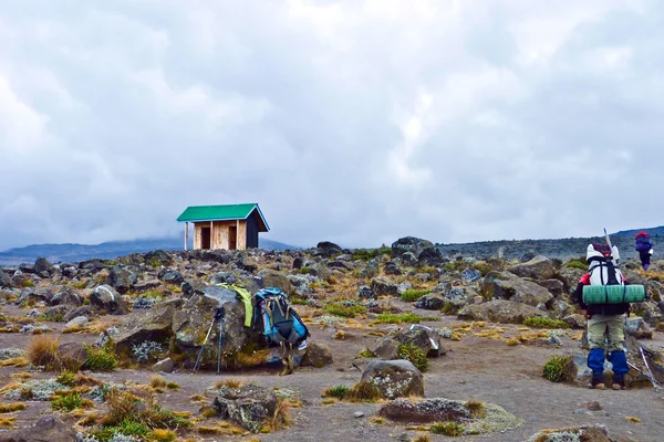 Klimmen mount kilimanjaro, de hoogste berg in Afrika (5892m) — Stockfoto