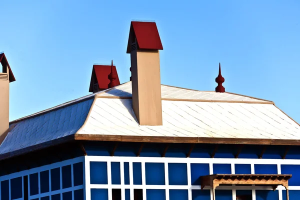 Casa juanita oder das blaue Haus - arrieta — Stockfoto