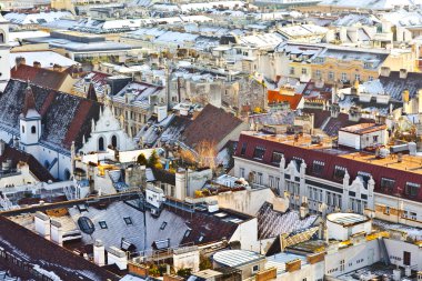 View over Vienna in snow clipart