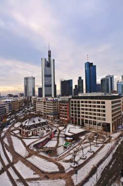 skyline frankfurt hauptwache ve dikey görüntüleme