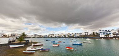 Görünüm maritm binmek arrecife, lanzarote, Kanarya Adaları, sp