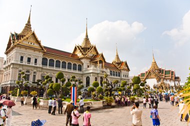 Bangkok büyük sarayda Chakri maha prasat