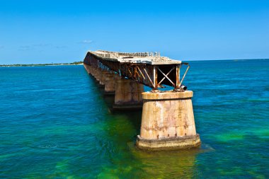 bahia honda eski demiryolu köprüsünde anahtar florida Keys