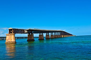 Old Railroad Bridge on the Bahia Honda Key in the Florida keys clipart