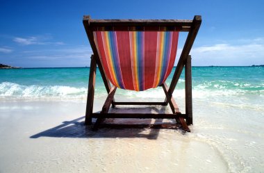 Chair at the beach clipart