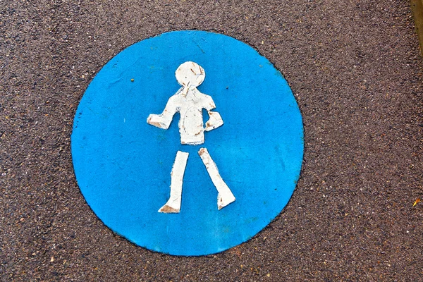 Символ доріжки і значка для пішоходів — стокове фото