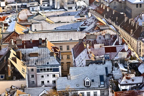 Вид на Вену в снегу — стоковое фото