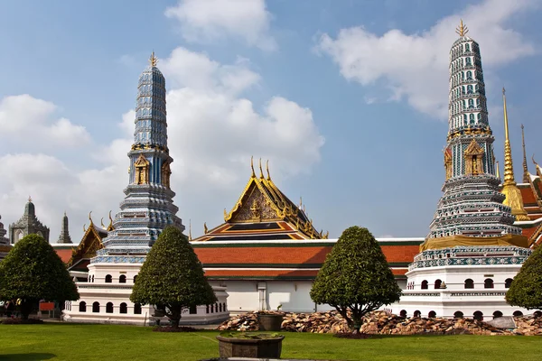 Famous Prangs in the Grand Palace in Bangkok — Stock Photo, Image