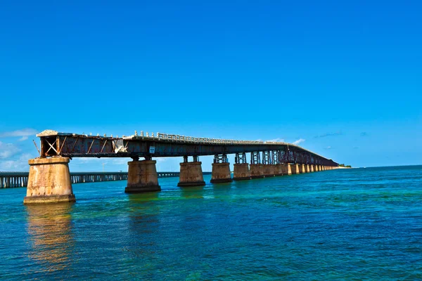 Old Railroad Bridge on the Bahia Honda Key in the Florida keys — Stock Photo, Image