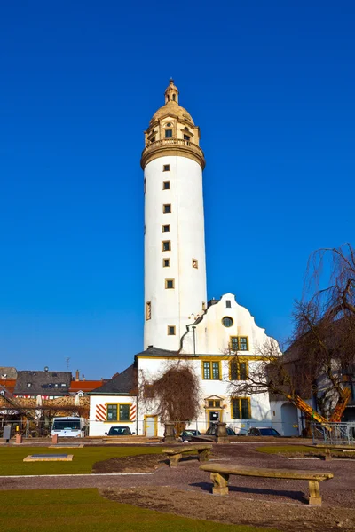 在法兰克福著名中世纪 hoechster schlossturm — 图库照片