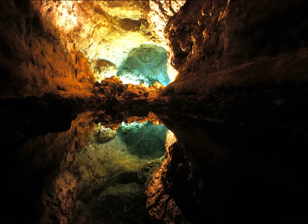 Cueva de Los Verdes in Lanzarote — Stock Photo, Image