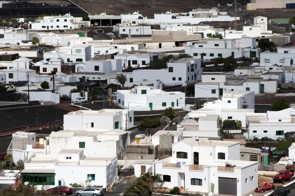 Vista para a aldeia rural de Uga em Lanzarote — Fotografia de Stock