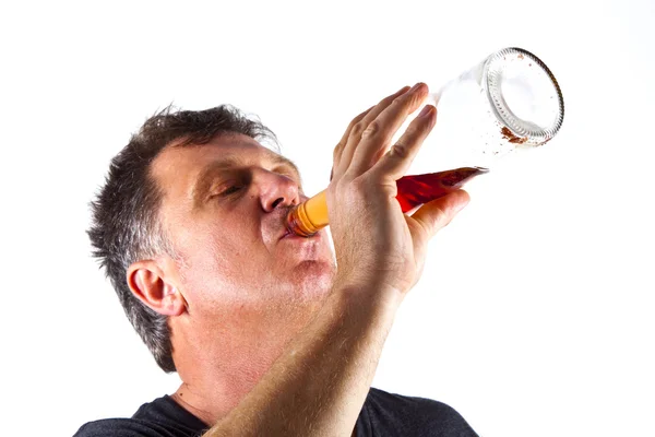 Man drinking alcohol — Stock Photo, Image