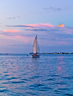 Sunset in Key West clipart