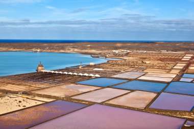 Salt refinery, Saline from Janubio, Lanzarote clipart