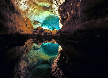 Cueva de Los Verdes in Lanzarote clipart