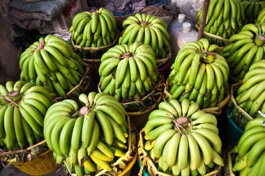 Fresh bananas at the morning market in bangkok clipart