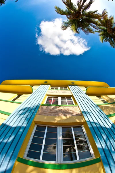 Arquitetura art deco no Ocean Drive em Miami — Fotografia de Stock