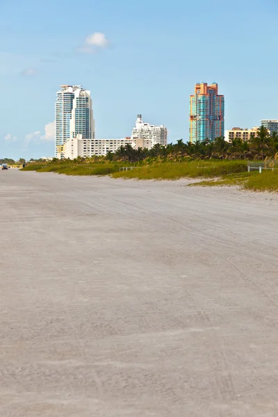 Vita sulla spiaggia bianca nel sud di Miami — Foto Stock