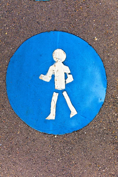Símbolo para caminho e ícone para pedestres — Fotografia de Stock