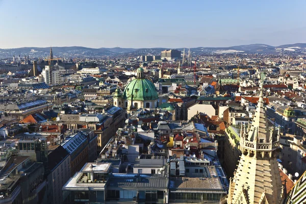 View over Vienna in snow — Stock Photo, Image