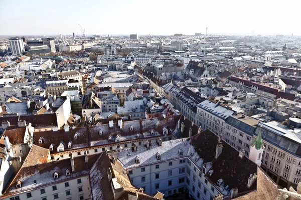 Blick über Wien im Schnee — Stockfoto