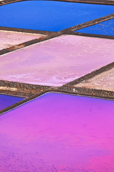 Refinería de sal, Salina de Janubio, Lanzarote — Foto de Stock