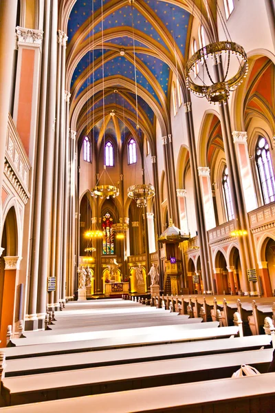 Famous gothic Markt Kirche from inside — Stock fotografie