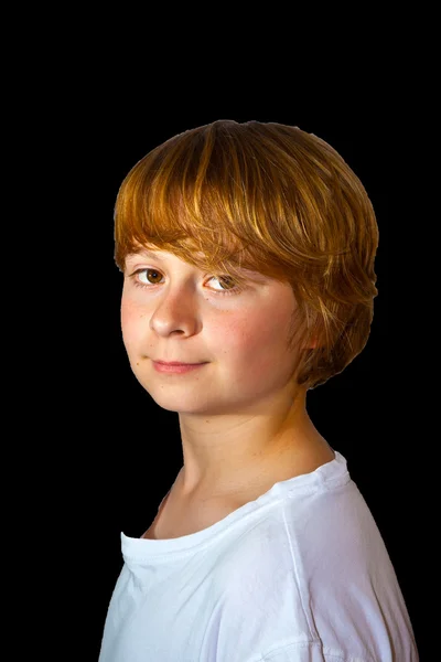 Porträtt av söt pojke med känslor — Stockfoto