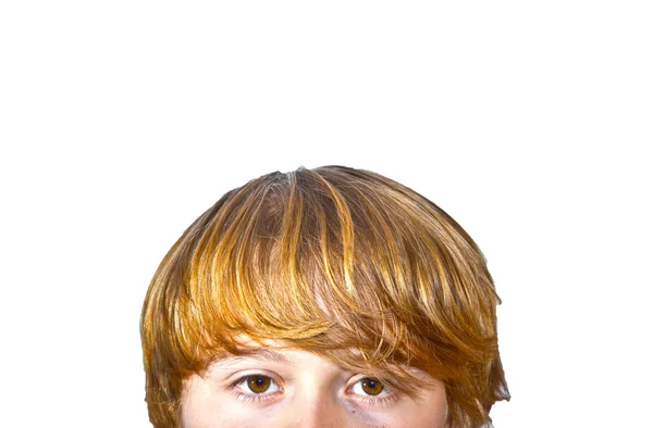 Πορτρέτο του χαριτωμένο αγόρι με συγκίνηση — Φωτογραφία Αρχείου