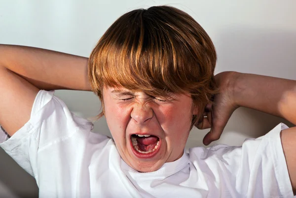 Portrait of cute boy with emotion — Stock Photo, Image