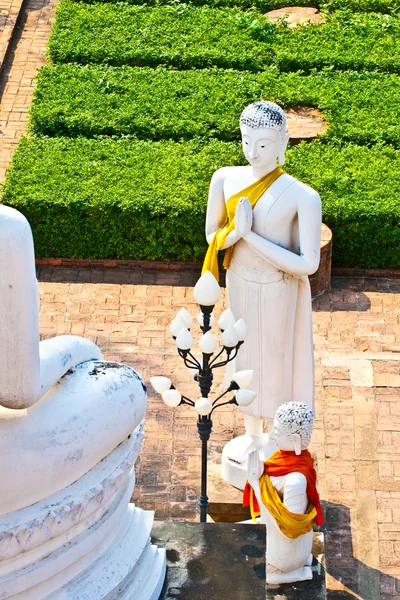 Bella statua di Buddha nel tempio Wat Yai Chai Mongkol — Foto Stock