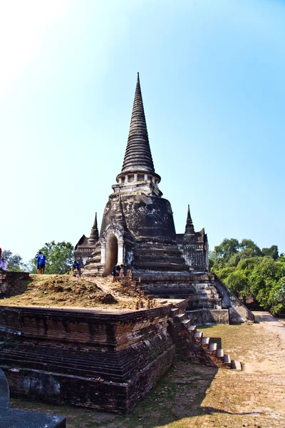 Slavný chrám oblast wat phra si sanphet, královský palác v ajutthay — Stock fotografie