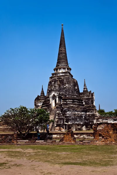 Słynnej świątyni obszar wat phra si sanphet, Pałac Królewski w ajutthay — Zdjęcie stockowe