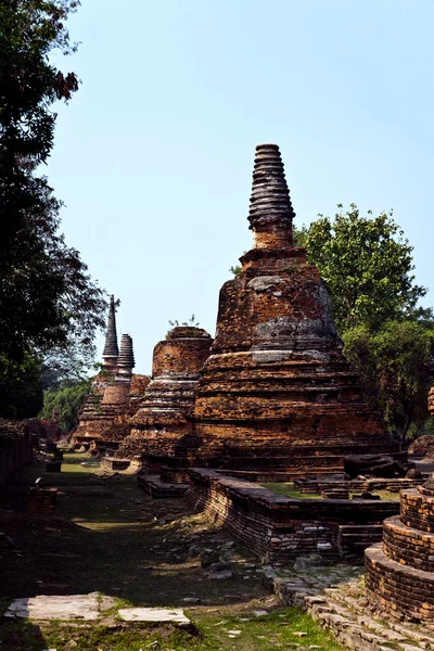 Famous temple area Wat Phra Si Sanphet, Royal Palace in Ajutthay — Stock Photo, Image