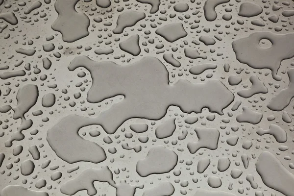 Water op zilveren metal — Stockfoto