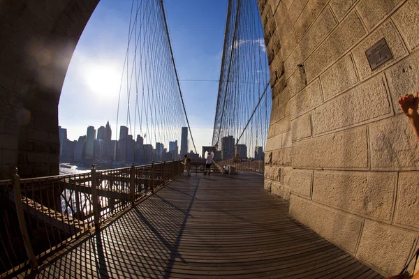 Brooklyn Bridge em Nova York — Fotografia de Stock