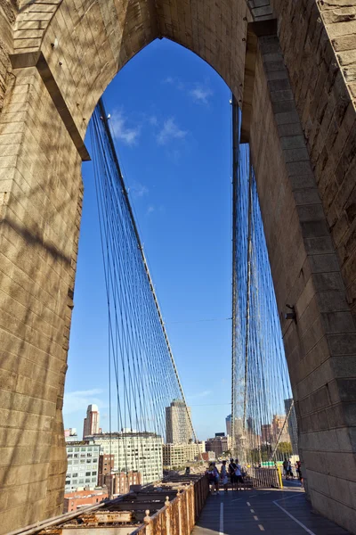 Puente de Brooklyn en Nueva York — Foto de Stock