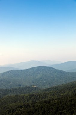 Beautiful view of the popular Blue Ridge Mountain clipart