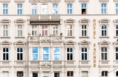 Facade of hotel clipart