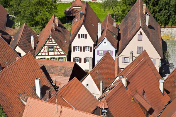 Romantic Dinkelsbühl, city of late middleages and timbered hous — Stockfoto