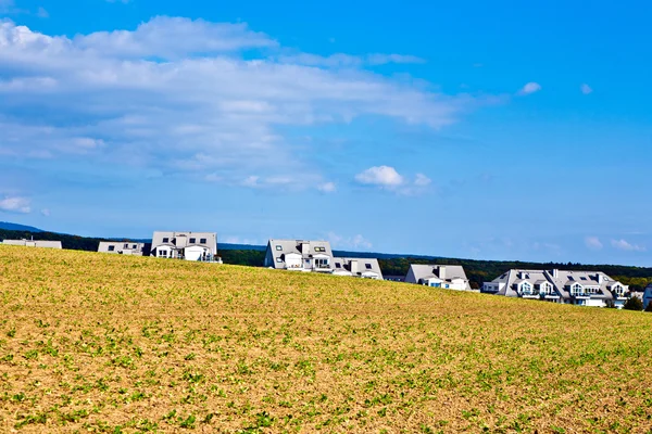 Settlement near the edge of the field — Stock Photo, Image