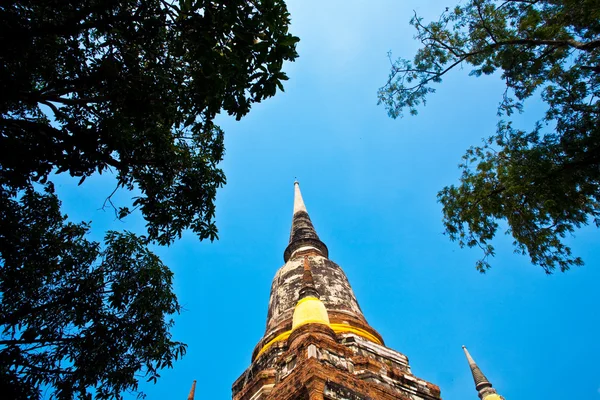 Buddha statues at the temple of Wat Yai Chai Mongkol in Ayutthay — Stock Photo, Image