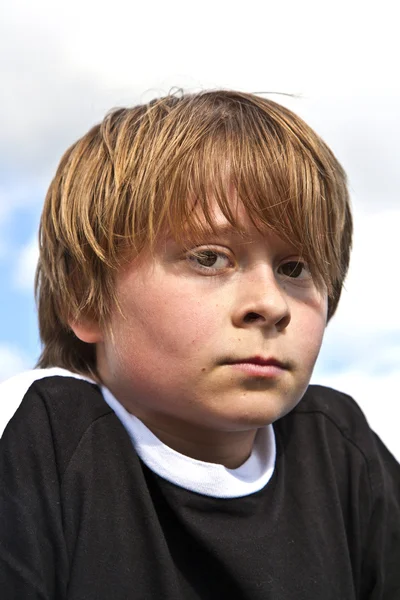 stock image Young boy looking seriously