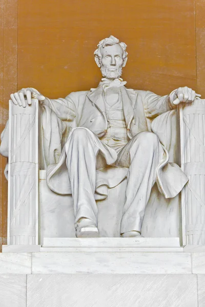 Статуя Авраама Лінкольна на меморіал Лінкольна — стокове фото